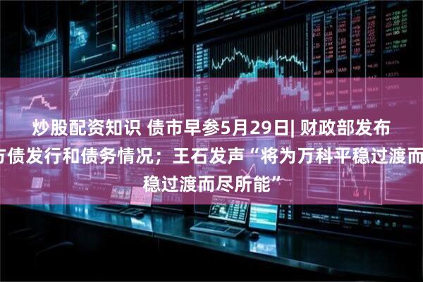 炒股配资知识 债市早参5月29日| 财政部发布最新地方债发行和债务情况；王石发声“将为万科平稳过渡而尽所能”